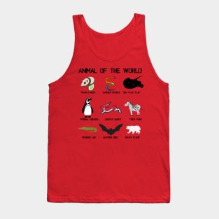 Animals of the world Gift T-shirt For Nature Wild Lovers Tank Top